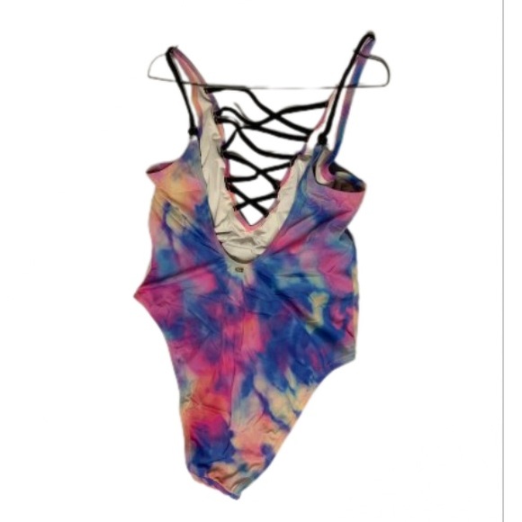 VICTORIA SECRET PINK ONE PEICE TIE DYE BATHING SUIT - Picture 2 of 3